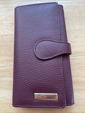 ESTALON  Deep Rich  Burgundy Leather Organizer /Wallet